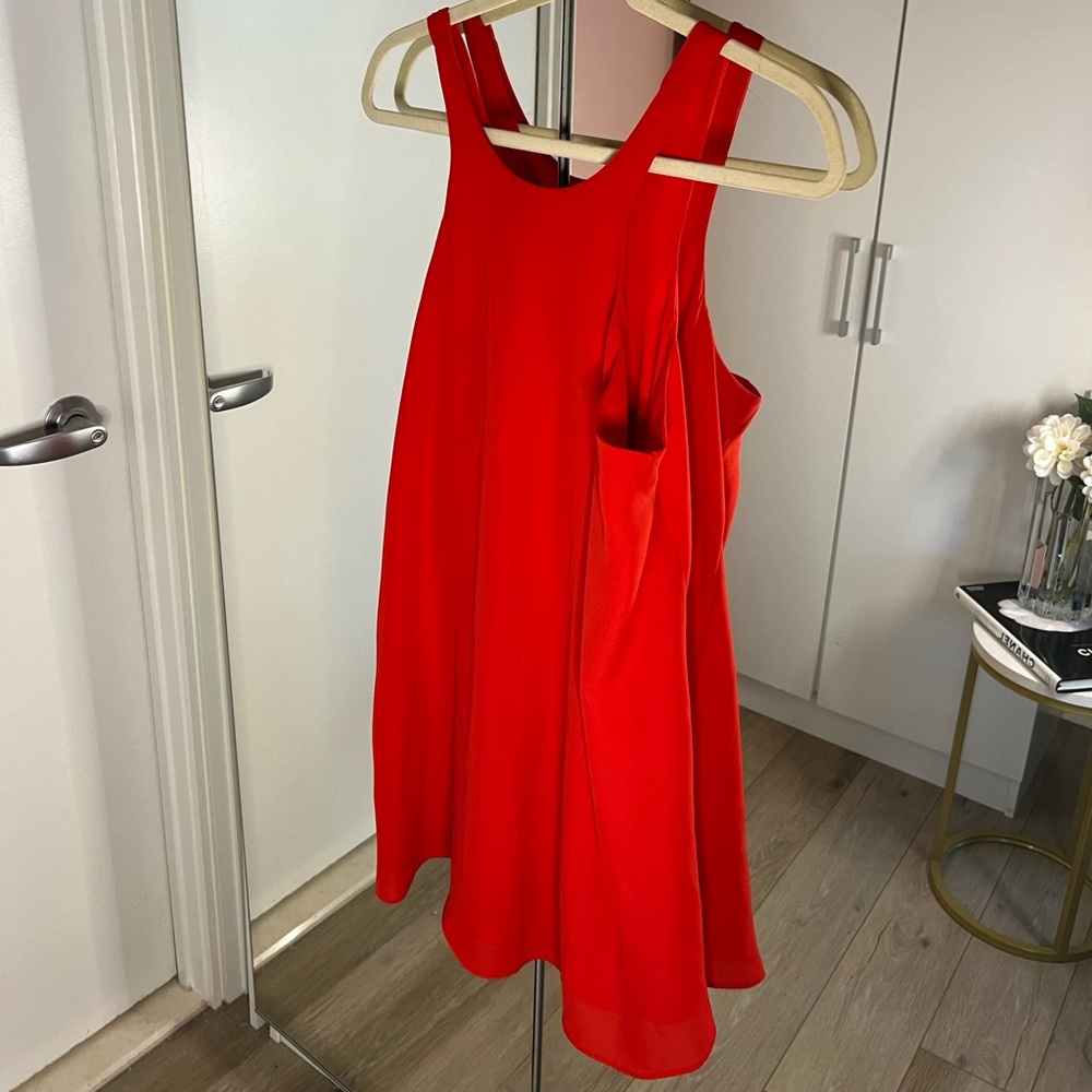 Like New Red Racerneck Lucy Love Swing Dress